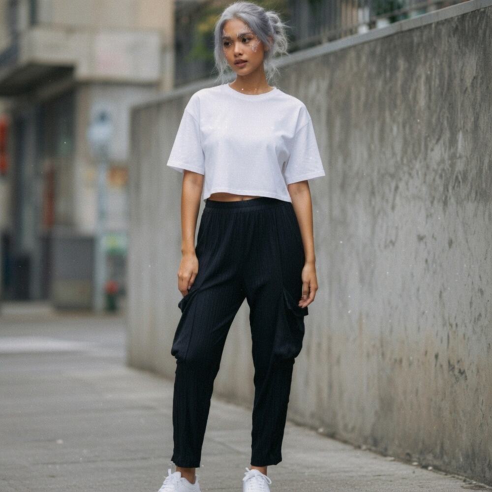 Mela Purdie Black Soft Cargo Pull On Pants XS